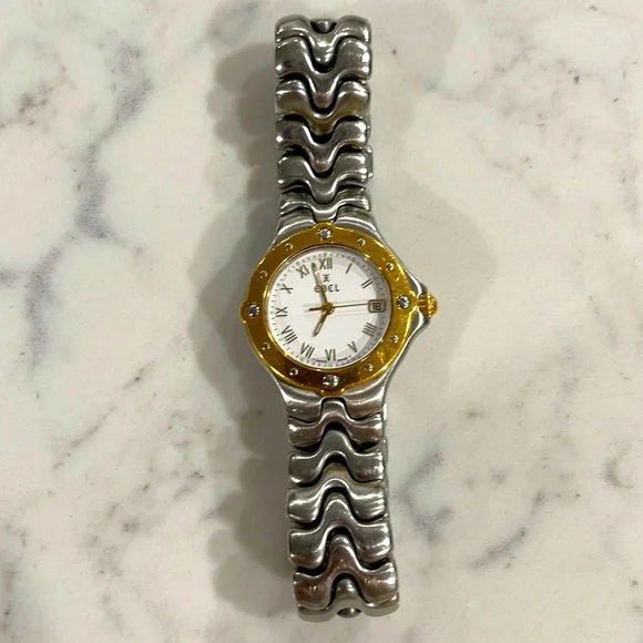 Ebel women’s Sportwave 18KT gold with SS watch Ebel Sportwave 18k Diamond Two Tone Stainless Steel Watch  main image 3